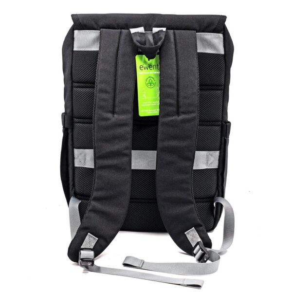 Mochila unisex ewent vintage para portatil 16.1 pulgadas negra - Imagen 2
