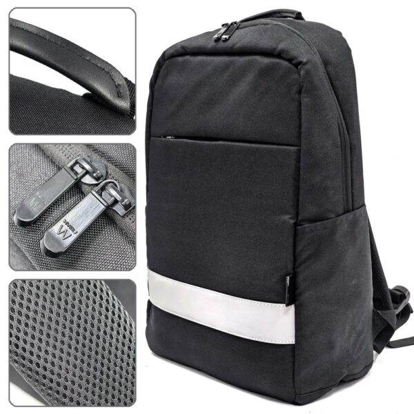 Mochila unisex ewent urban business para portatil 16.1 pulgadas negra - Imagen 3