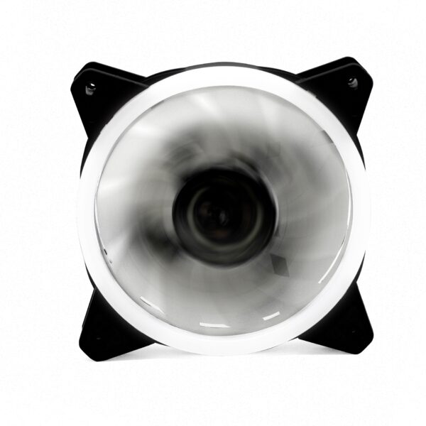 Ventilador phoenix led blanco gaming 120mm doble anillo