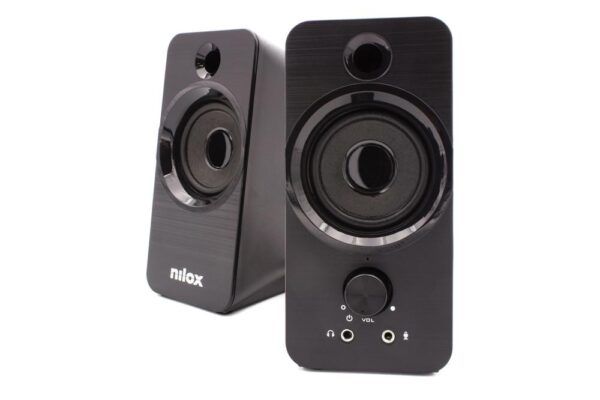 Altavoces pc nilox 2.0 6w negro - Imagen 3