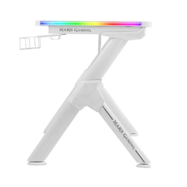 Mesa mars gaming mgd140rgbw blanco 140cm - Imagen 2