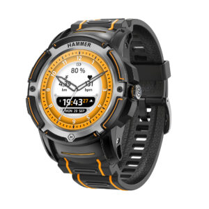 Reloj smartwatch hammer watch plus black amoled -  1.35 pulgadas -  gps -  ip68 - negro