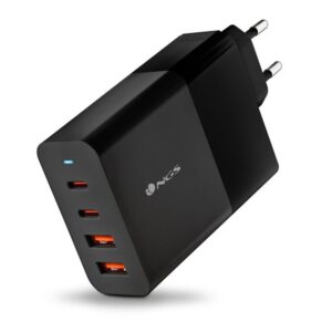 Cargador de pared ngs bud100w 100w 2x usb tipo c 2x usb tipo a