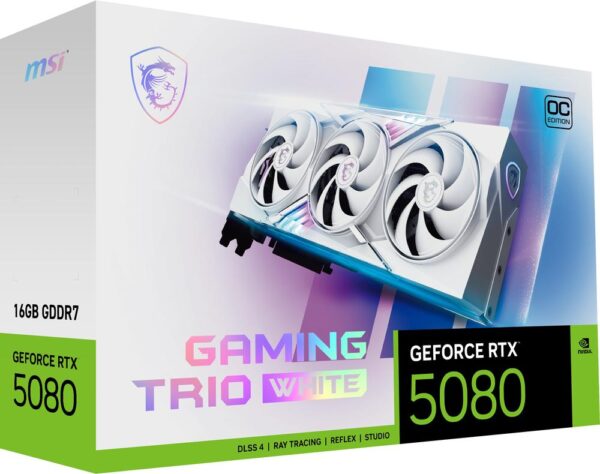 Tarjeta grafica msi rtx 5080 16g gaming trio oc white - Imagen 2