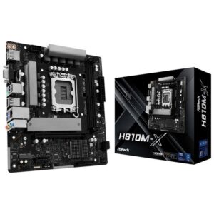Placa base asrock h810m - x matx -  2x ddr5 -  4x sata3