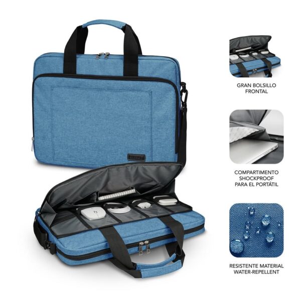 Maletin subblim air padding para portatil 15.6 pulgadas azul - Imagen 2