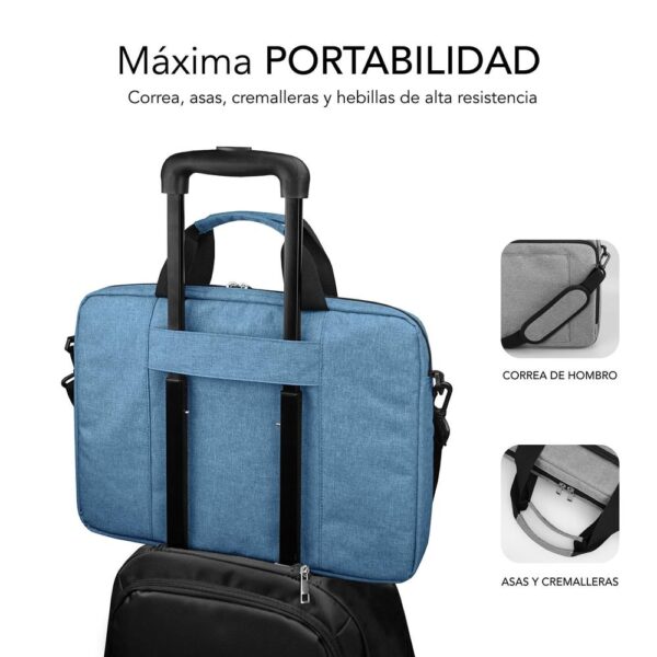 Maletin subblim air padding para portatil 15.6 pulgadas azul - Imagen 3