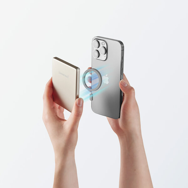 Powerbank intenso mw5000 magsafe champan magnetico - Imagen 3