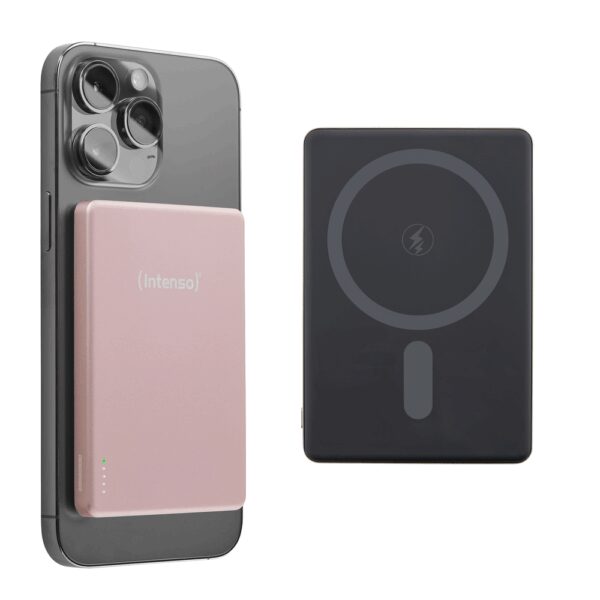Powerbank intenso mw5000 magsafe rosado magnetico - Imagen 2