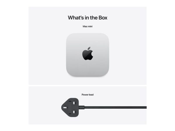 Ordenador apple mac mini silver m4 chip m4 10c 24gb ssd 512gb - Imagen 2