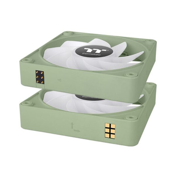 Ventilador caja inv magnetico thermaltake ct120 ex argb 3x 120mm verde matcha - Imagen 2