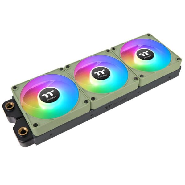 Ventilador caja inv magnetico thermaltake ct120 ex argb 3x 120mm verde matcha - Imagen 3