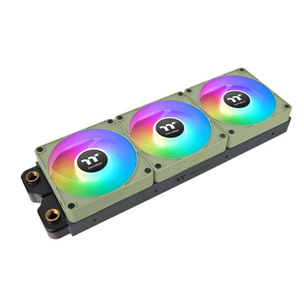 Ventilador caja magnetico thermaltake ct120 ex argb 3x 120mm verde matcha - Imagen 2