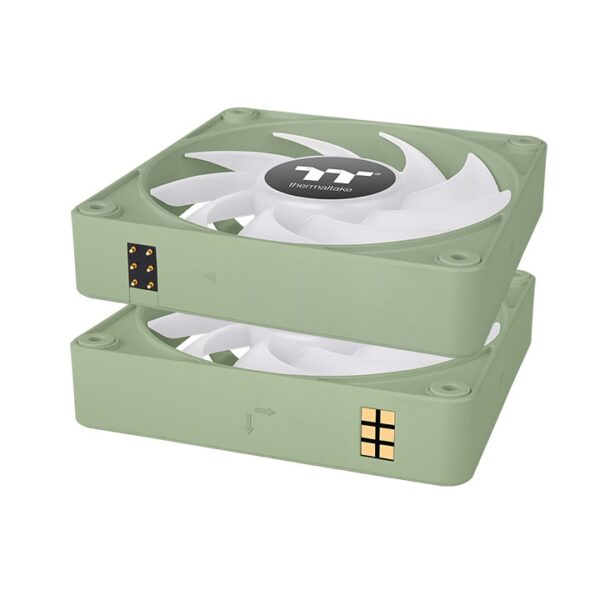 Ventilador caja magnetico thermaltake ct120 ex argb 3x 120mm verde matcha - Imagen 3