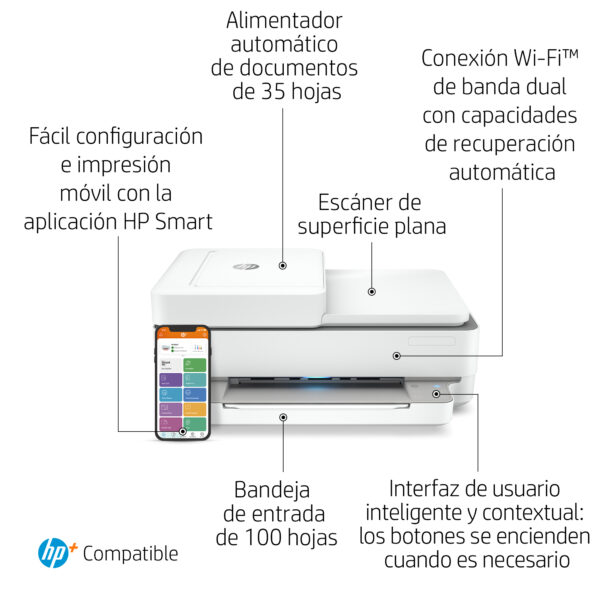 Multifunción inyección hp envy 6420e wifi duplex - Imagen 2