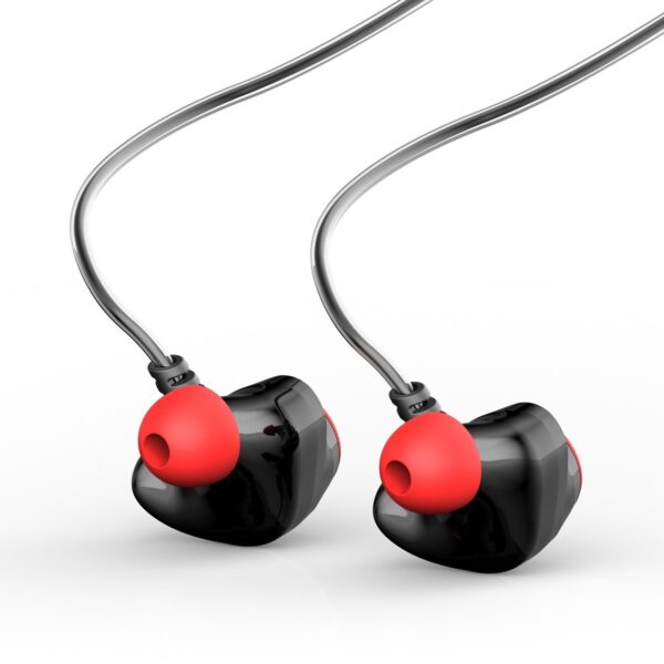 Auricular hp dhe - 7002 microfono jack 3.5mm negro - rojo - Imagen 2