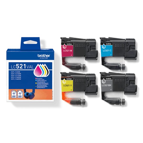 Multipack brother lc521val negro - cian - magenta - amarillo - Imagen 3