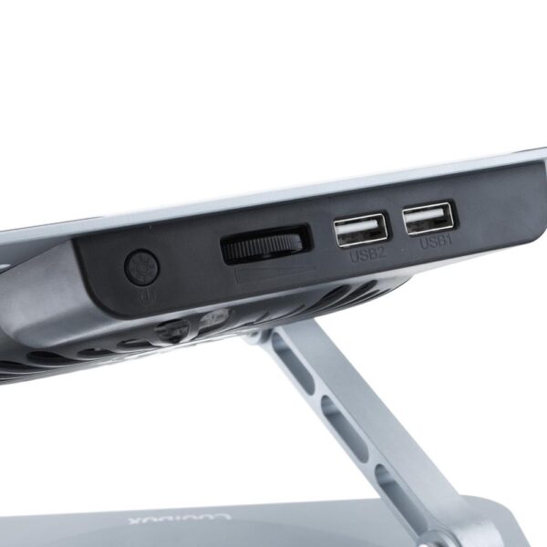 Soporte - base refrigeracion para portatil coolbox coolair 1vrgb ajustable haste 17 pulgadas - Imagen 3