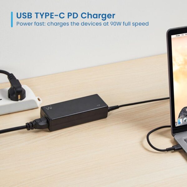 Cargador ewent ew3982 para portatil 90w usb tipo c - Imagen 2