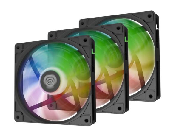 Ventilador caja gaming genesis oxal 120 argb negro 3 x 120mm - Imagen 2