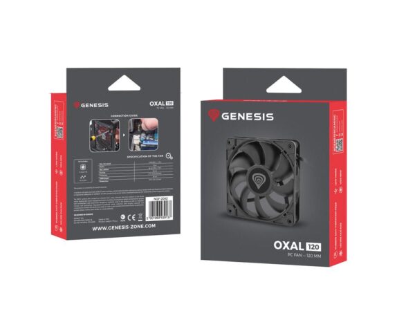 Ventilador caja genesis oxal 120 negro 120mm - Imagen 3