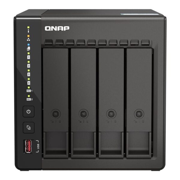 Servidor nas qnap k - ts - 453e - 8g+4xmn10ada800s 4 bahias 8gb gigabit ethernet