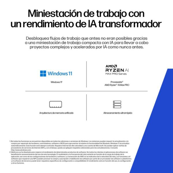Mini ordenador hp z2 mini g1a wsl2 ds raimp - 395 128gb ssd 1tb - Imagen 3