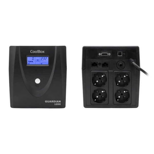 Sai coolbox guardian - 3 1200va lcd 4 enchufes schuko - Imagen 2