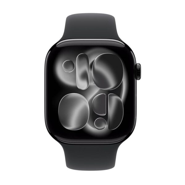 Smartwatch apple watch s11 gps + cellular 46mm jet black aluminium case  black sport band -  s - m
