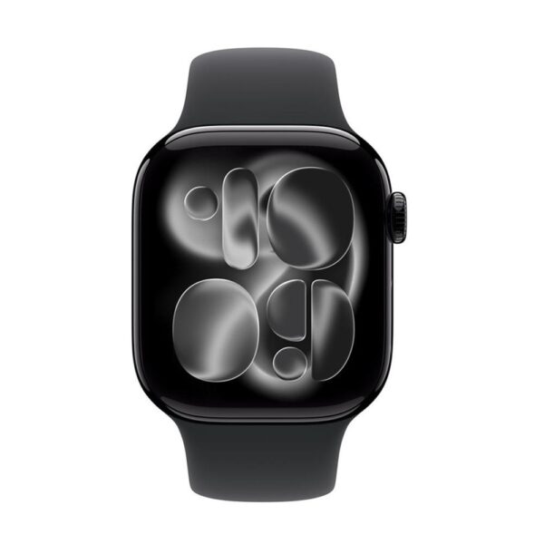 Smartwatch apple watch s11 gps + cellular 42mm jet black aluminium case  black sport band -  s - m