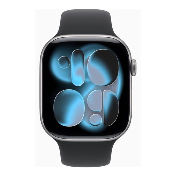 Smartwatch apple watch s11 gps + cellular 46mm space grey aluminium case  black sport band -  m - l