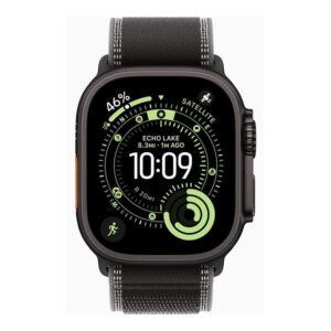 Smartwatch apple watch ultra 3 gps + cellular 49mm black titanium case  black - charcoal trail loop -  m - l
