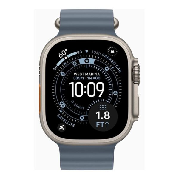 Smartwatch apple watch ultra 3 gps + cellular 49mm natural titanium case  anchor blue ocean band