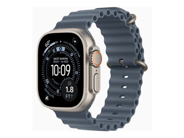 Smartwatch apple watch ultra 3 gps + cellular 49mm natural titanium case  anchor blue ocean band - Imagen 2