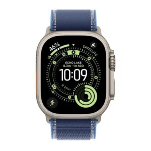 Smartwatch apple watch ultra 3 gps + cellular 49mm natural titanium case  blue - bright blue trail loop -  m - l
