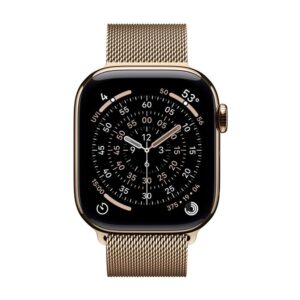 Smartwatch apple watch s11 gps + cellular 42mm gold titanium case  gold milanese loop