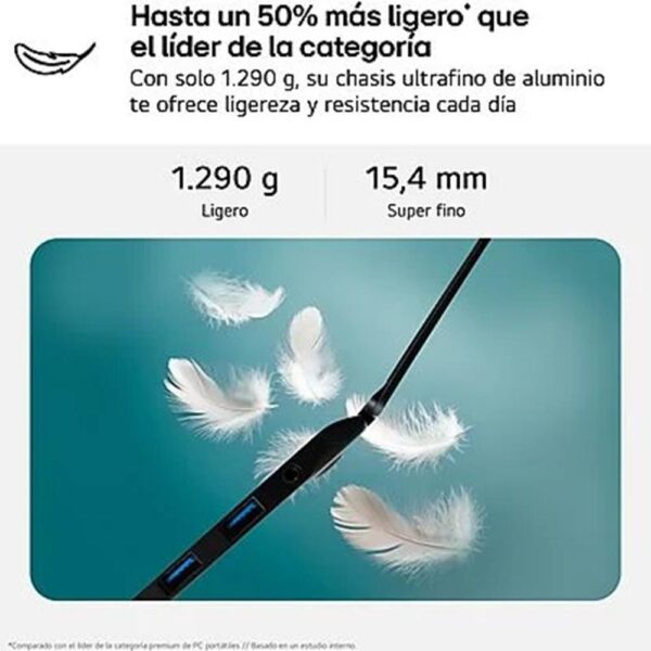 Portatil lg 15z80t - g rai5 - 340 16gb ssd 1tb 15.6 pulgadas - Imagen 2
