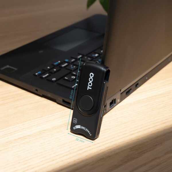 Lector tooq tarjetas inteligentes - dni electrónico - sim - sd - sf - usb - a - negro - Imagen 2