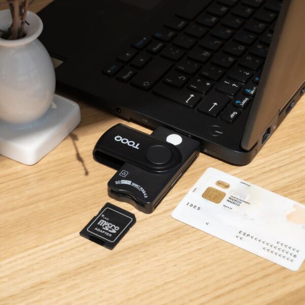 Lector tooq tarjetas inteligentes - dni electrónico - sim - sd - sf - usb - a - negro - Imagen 3