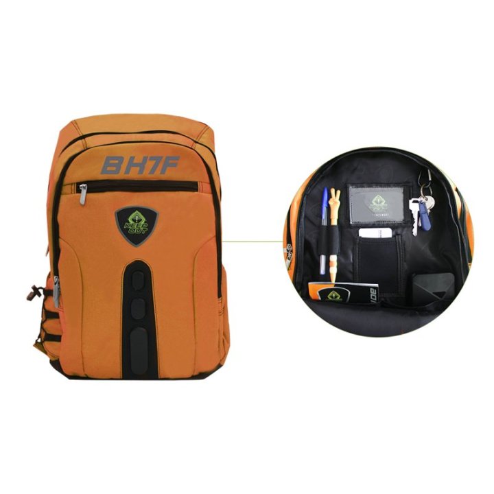 Mochila gaming keep out bk7 para portatil 15.6 pulgadas naranja - Imagen 3