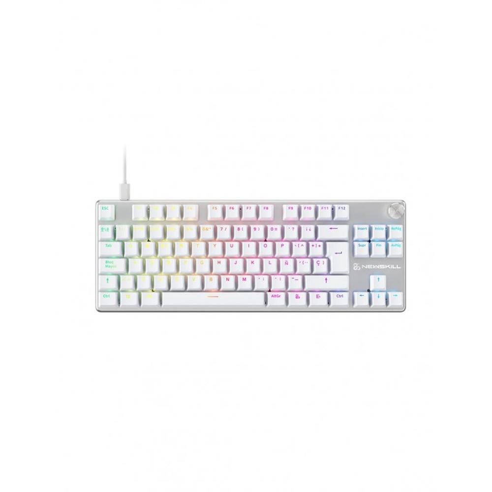 Teclado gaming newskill serike tkl v2 rgb blanco