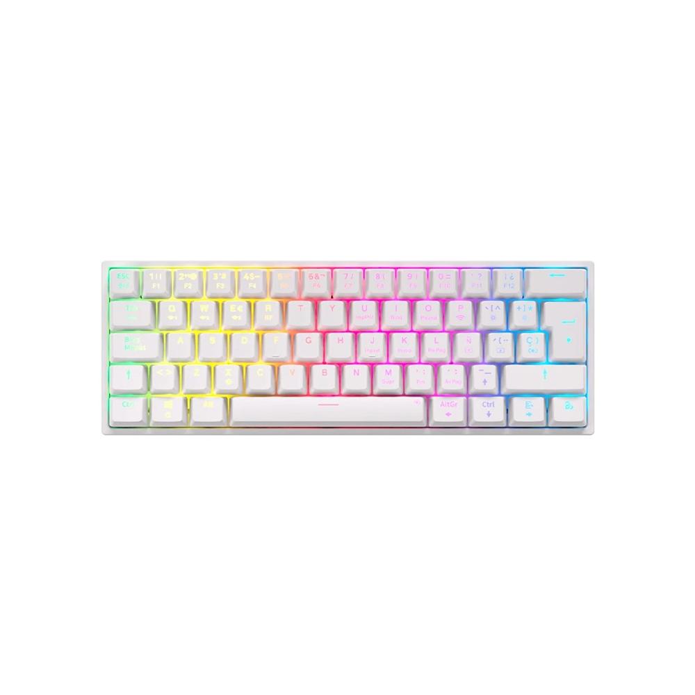 Teclado gaming newskill pyros v2 ivory inalambrico rgb blanco