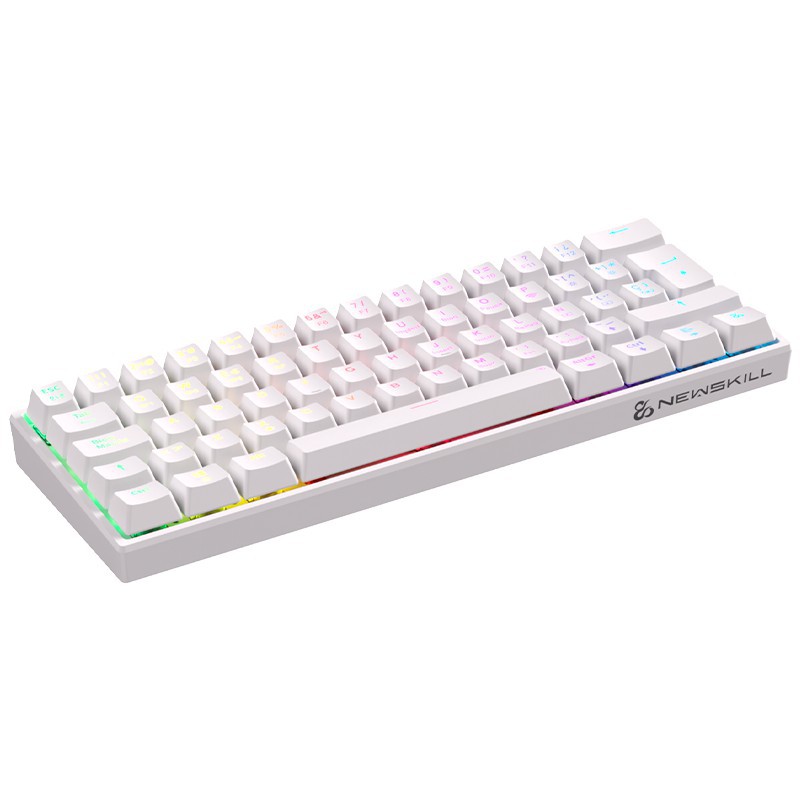 Teclado gaming newskill pyros v2 ivory inalambrico rgb blanco - Imagen 2