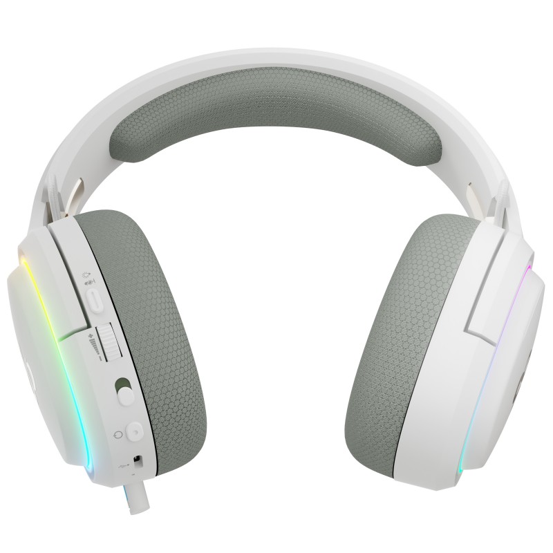 Auriculares gaming newskill aton v2 ivory inalambrico rgb blanco - Imagen 3
