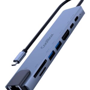 Minidock coolbox c81 aluminio usb - c a hdmi 4k - 2xusb - a - pd 100w - usb - c - sd - microsd - rj45