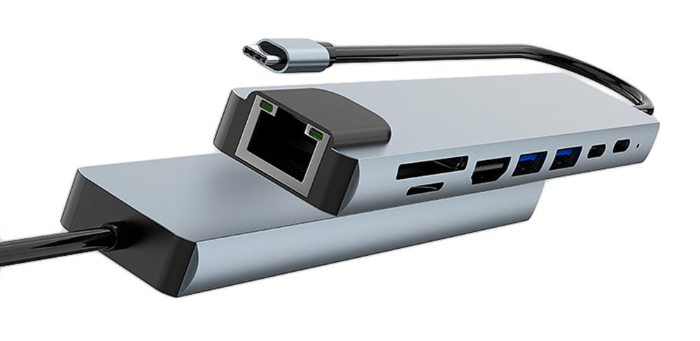 Minidock coolbox c81 aluminio usb - c a hdmi 4k - 2xusb - a - pd 100w - usb - c - sd - microsd - rj45 - Imagen 3