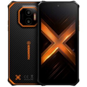 Telefono movil smartphone rugerizado hammer energy x2 5g - 8gb -  256gb -  6 pulgadas -  negro - naranja