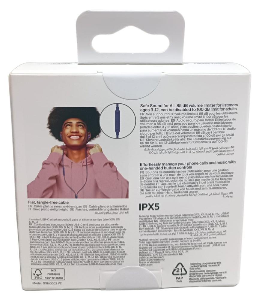 Auriculares belkin g3h0002hqblv2 azul - Imagen 3