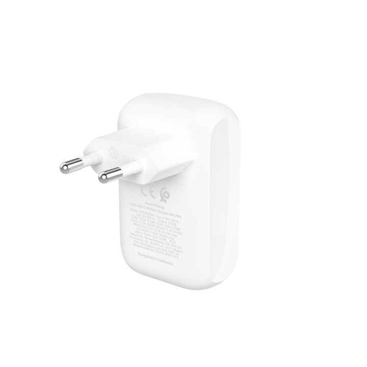 Cargador de pared belkin wcb009vfwh 42w 1x usb tipo a 1x usb tipo c blanco - Imagen 2