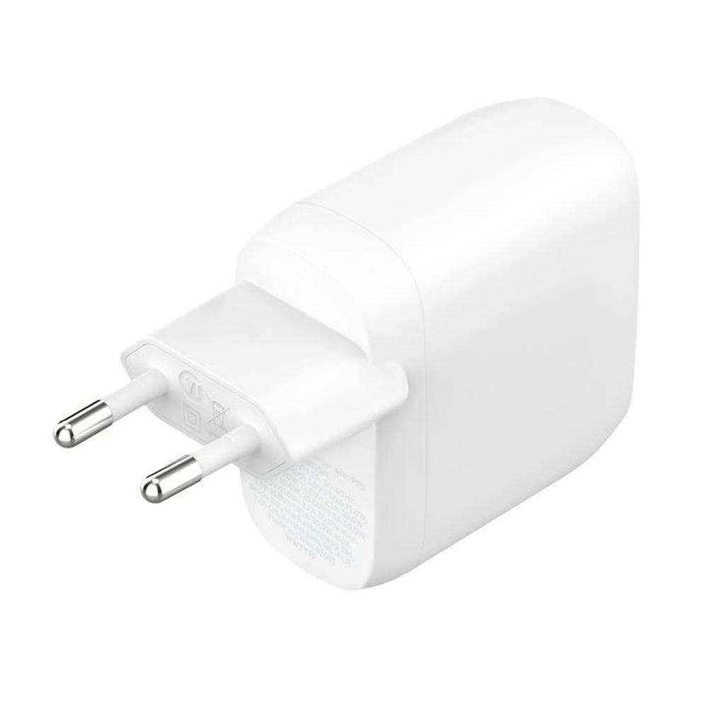 Cargador de pared belkin wcb010vfwh 30w 2x usb tipo c blanco